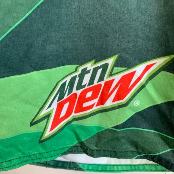 Mountain Dew Green Abstract Board Shorts - Picture 4 of 7